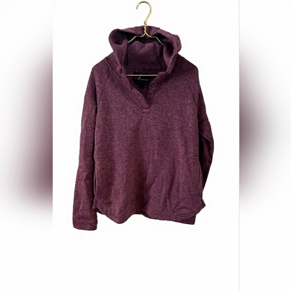 i5 apparel Tops - i5 Apparel Purple Knit Herringbone Pullover Hoodie‎ XXL Athleisure Cozy